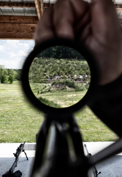 Scope image at the shooting range