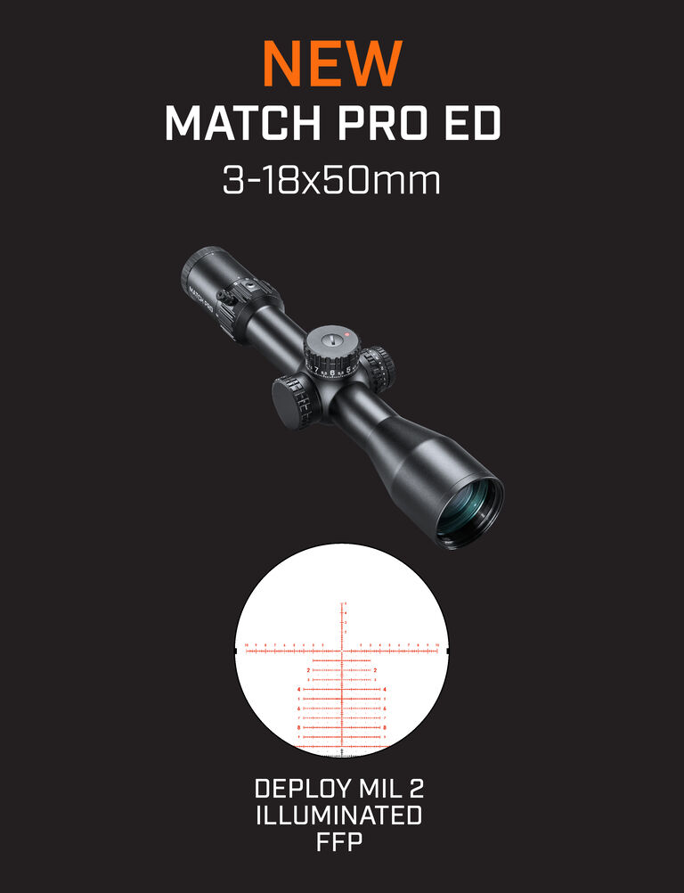 Match Pro ED Riflescope on dark background